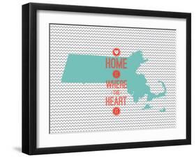 Home Is Where The Heart Is - Massachusetts-null-Framed Art Print