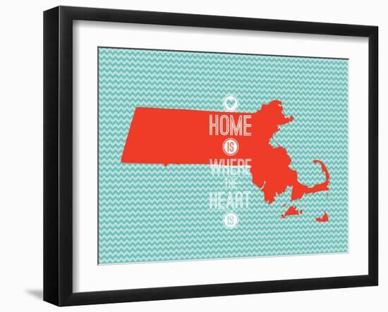 Home Is Where The Heart Is - Massachusetts-null-Framed Art Print