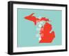 Home Is Where The Heart Is - Michigan-null-Framed Art Print