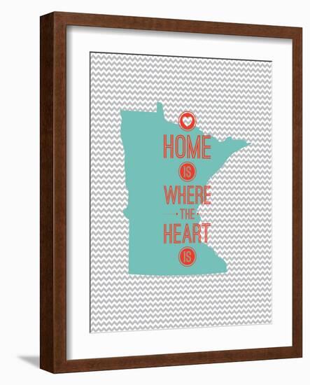 Home Is Where The Heart Is - Minnesota-null-Framed Art Print