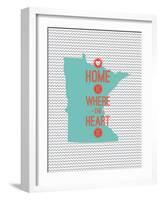 Home Is Where The Heart Is - Minnesota-null-Framed Art Print