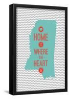 Home Is Where The Heart Is - Mississippi-null-Framed Poster