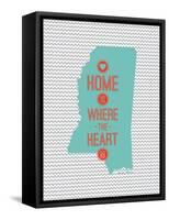 Home Is Where The Heart Is - Mississippi-null-Framed Stretched Canvas