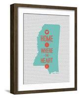 Home Is Where The Heart Is - Mississippi-null-Framed Art Print