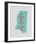 Home Is Where The Heart Is - Mississippi-null-Framed Premium Giclee Print