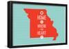 Home Is Where The Heart Is - Missouri-null-Framed Poster