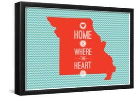 Home Is Where The Heart Is - Missouri-null-Framed Poster