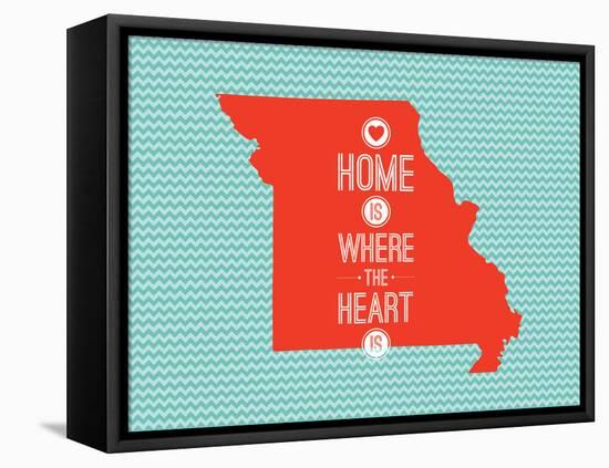 Home Is Where The Heart Is - Missouri-null-Framed Stretched Canvas