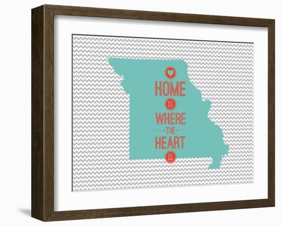 Home Is Where The Heart Is - Missouri-null-Framed Art Print