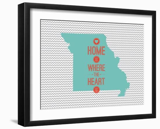 Home Is Where The Heart Is - Missouri-null-Framed Art Print