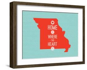 Home Is Where The Heart Is - Missouri-null-Framed Art Print