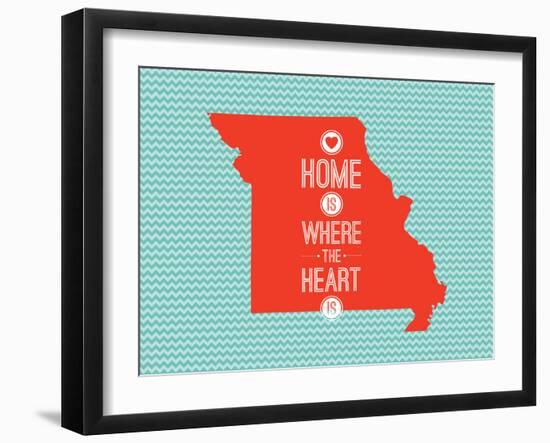 Home Is Where The Heart Is - Missouri-null-Framed Art Print