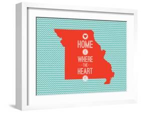 Home Is Where The Heart Is - Missouri-null-Framed Art Print