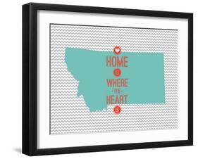 Home Is Where The Heart Is - Montana-null-Framed Art Print