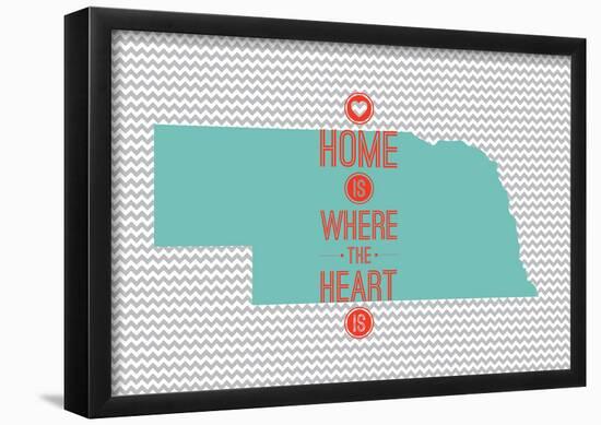 Home Is Where The Heart Is - Nebraska-null-Framed Poster