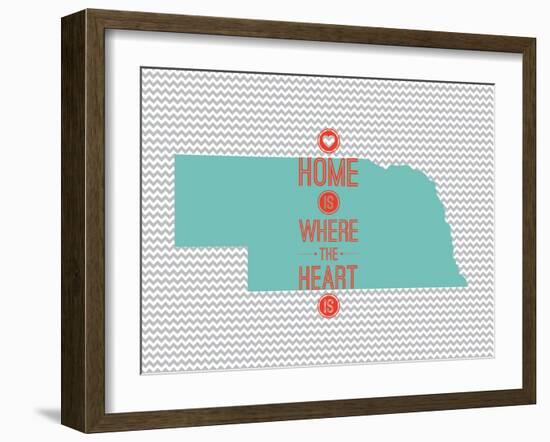 Home Is Where The Heart Is - Nebraska-null-Framed Art Print