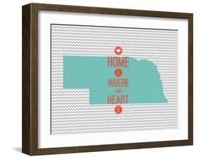 Home Is Where The Heart Is - Nebraska-null-Framed Art Print