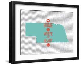 Home Is Where The Heart Is - Nebraska-null-Framed Art Print