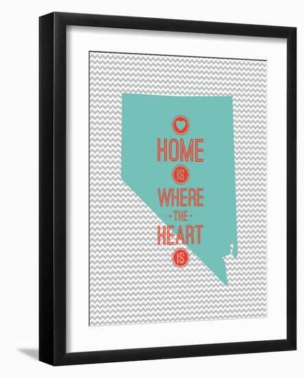 Home Is Where The Heart Is - Nevada-null-Framed Art Print