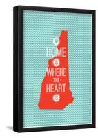 Home Is Where The Heart Is - New Hampshire-null-Framed Poster