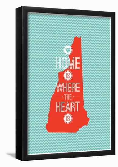 Home Is Where The Heart Is - New Hampshire-null-Framed Poster