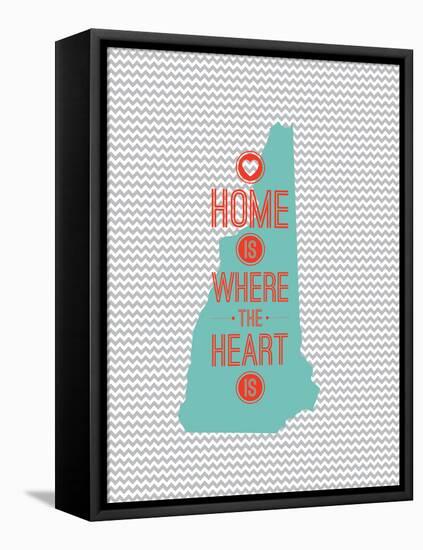 Home Is Where The Heart Is - New Hampshire-null-Framed Stretched Canvas