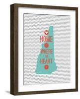 Home Is Where The Heart Is - New Hampshire-null-Framed Art Print