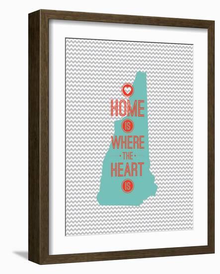 Home Is Where The Heart Is - New Hampshire-null-Framed Art Print