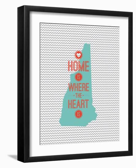 Home Is Where The Heart Is - New Hampshire-null-Framed Art Print
