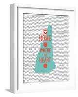 Home Is Where The Heart Is - New Hampshire-null-Framed Art Print