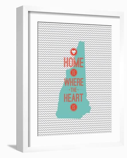 Home Is Where The Heart Is - New Hampshire-null-Framed Art Print