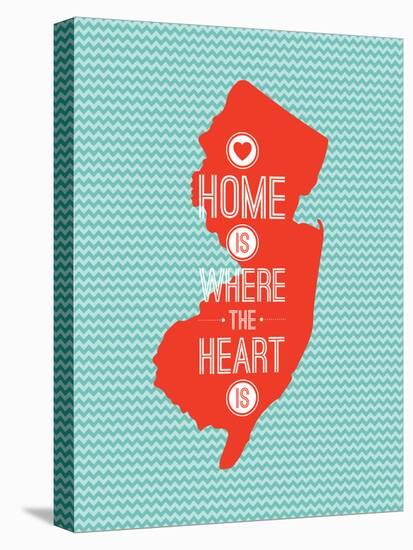 Home Is Where The Heart Is - New Jersey-null-Stretched Canvas