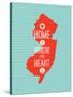 Home Is Where The Heart Is - New Jersey-null-Stretched Canvas