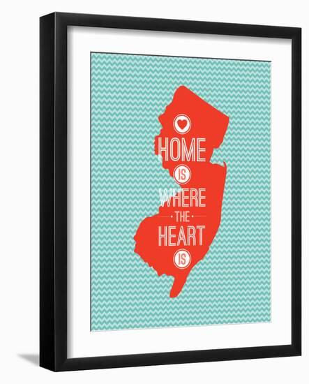 Home Is Where The Heart Is - New Jersey-null-Framed Art Print