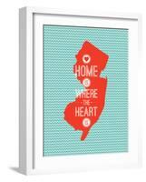 Home Is Where The Heart Is - New Jersey-null-Framed Art Print