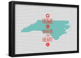 Home Is Where The Heart Is - North Carolina-null-Framed Poster
