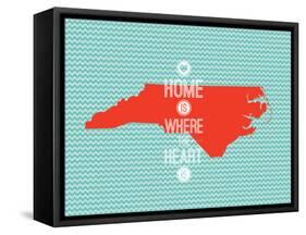 Home Is Where The Heart Is - North Carolina-null-Framed Stretched Canvas