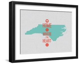 Home Is Where The Heart Is - North Carolina-null-Framed Art Print