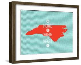 Home Is Where The Heart Is - North Carolina-null-Framed Art Print