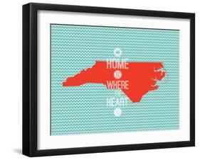 Home Is Where The Heart Is - North Carolina-null-Framed Art Print