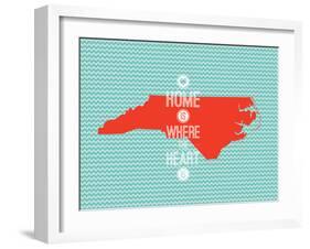 Home Is Where The Heart Is - North Carolina-null-Framed Art Print