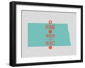 Home Is Where The Heart Is - North Dakota-null-Framed Art Print