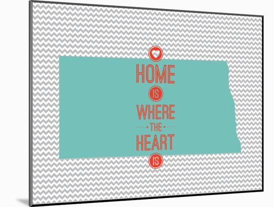 Home Is Where The Heart Is - North Dakota-null-Mounted Art Print