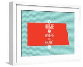 Home Is Where The Heart Is - North Dakota-null-Framed Art Print