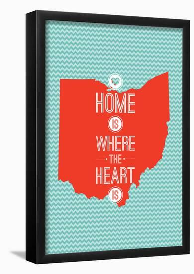 Home Is Where The Heart Is - Ohio-null-Framed Poster