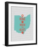 Home Is Where The Heart Is - Ohio-null-Framed Art Print