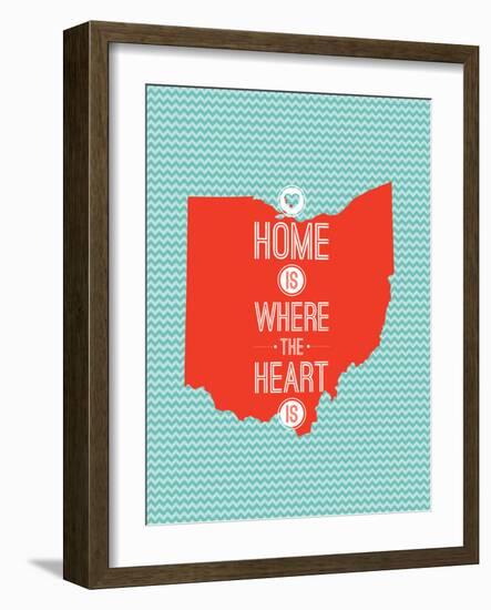 Home Is Where The Heart Is - Ohio-null-Framed Art Print