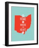 Home Is Where The Heart Is - Ohio-null-Framed Art Print