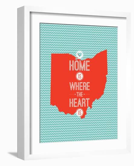 Home Is Where The Heart Is - Ohio-null-Framed Art Print