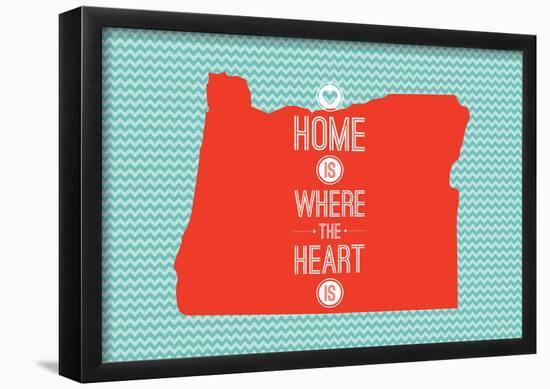 Home Is Where The Heart Is - Oregon-null-Framed Poster